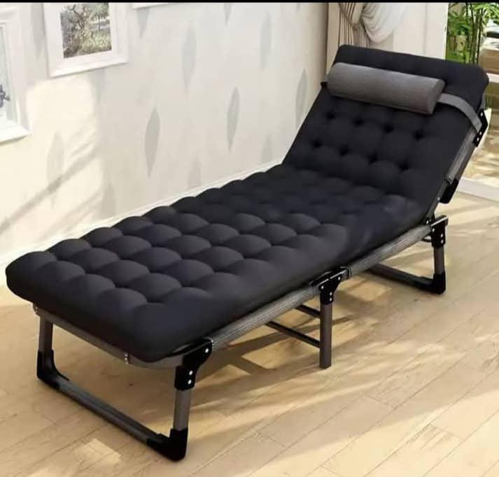 Lit pickot pliable avec mousse ,cadre en métal, Lit orthopédique, multifonctionnel réglable, solide,  transporter facilement, Lit rembourer, 150kg