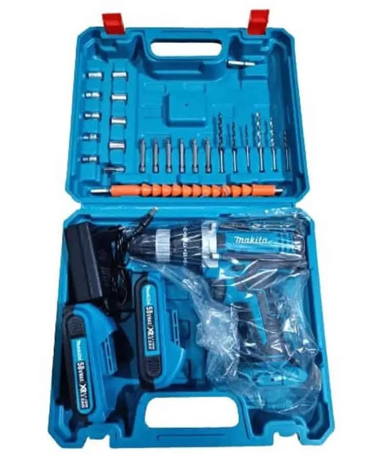 58V avec 2 batteries. Perceuse-Visseuse main électrique rechargeable multifonctionnel 