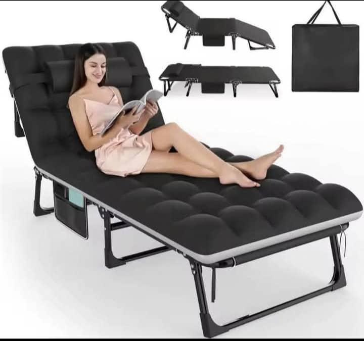 Lit pickot pliable avec mousse ,cadre en métal, Lit orthopédique, multifonctionnel réglable, solide,  transporter facilement, Lit rembourer, 150kg